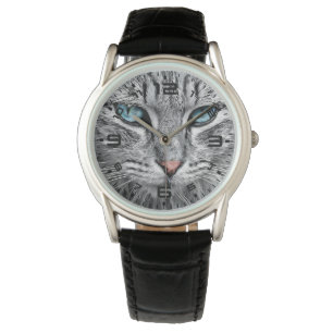 Cat Face Fractal Design Watch
