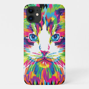 Cat Face Geometric Prismatic Design-32453 iPhone 11 Case