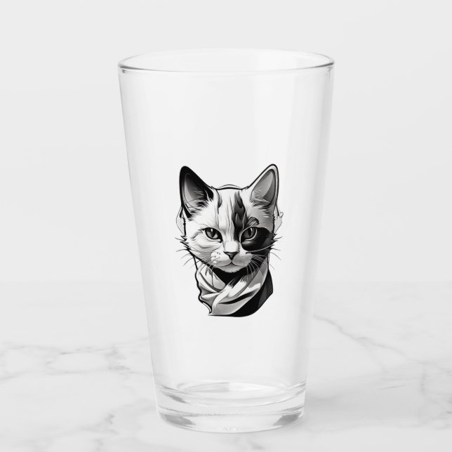 Cat face  glass (Front)