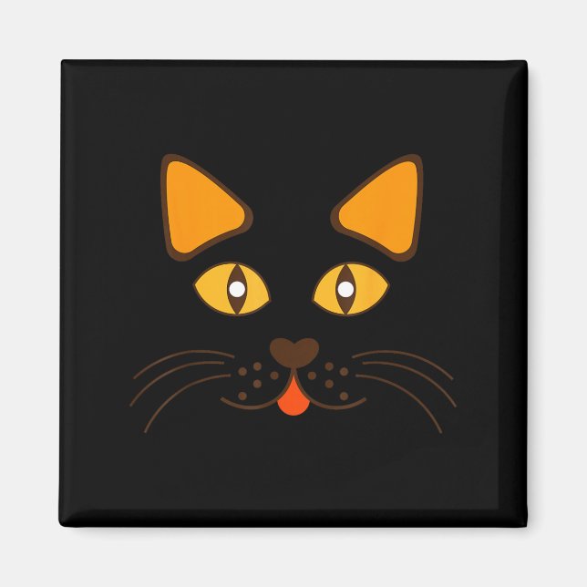 Cat Face Head Funny Cute Halloween Costume Magnet (Front)