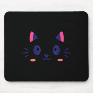 Cat Face Head Kitten Cute Halloween Costume Mouse Mat