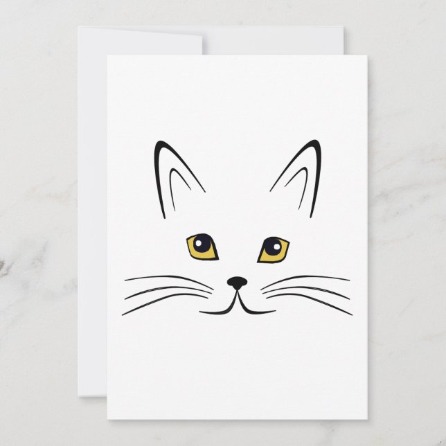 Cat Face Invitation (Front)