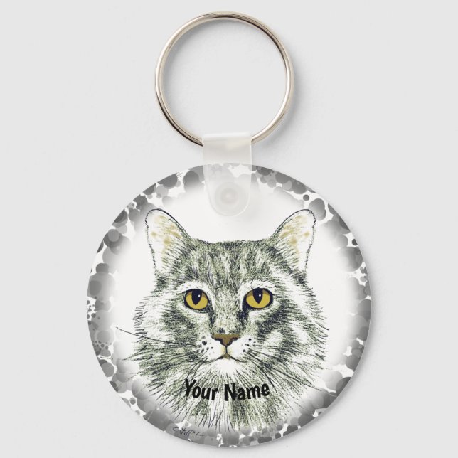 Cat  face Keychain (Front)