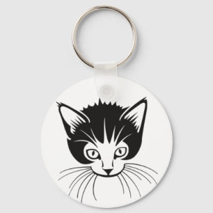 Cat Face Keychain
