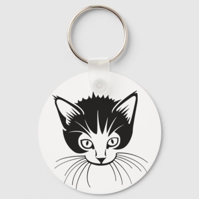 Cat Face Keychain (Front)