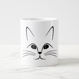 CAT FACE LARGE COFFEE MUG