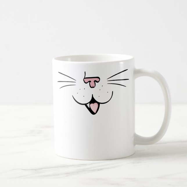 Cat Face - Left Handed Coffee Mug (Right)
