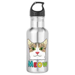 Cat Face Meow 532 Ml Water Bottle