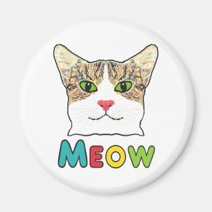 Cat Face Meow Magnet
