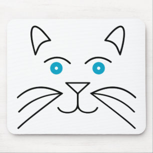 Cat face mouse mat