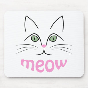 Cat face mouse mat