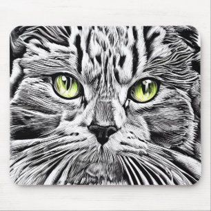 Cat face mouse mat