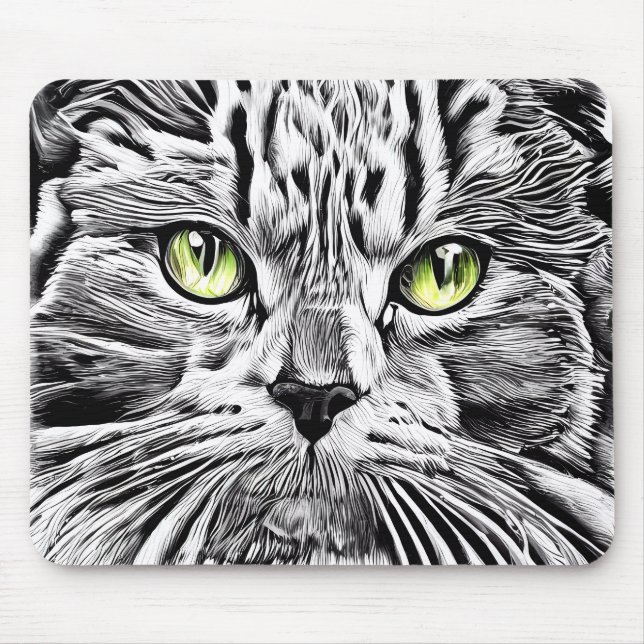 Cat face mouse mat (Front)