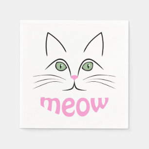 Cat face napkin