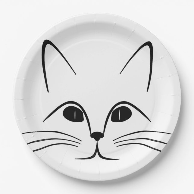 CAT FACE PAPER PLATE (Front)