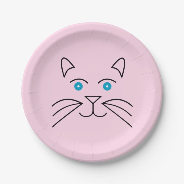 Cat face paper plate (Front)