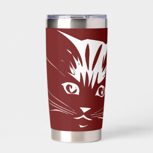 Cat face personalised insulated tumbler
