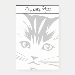 Cat Face personalised Post-it Notes