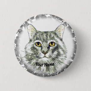 cat face pin