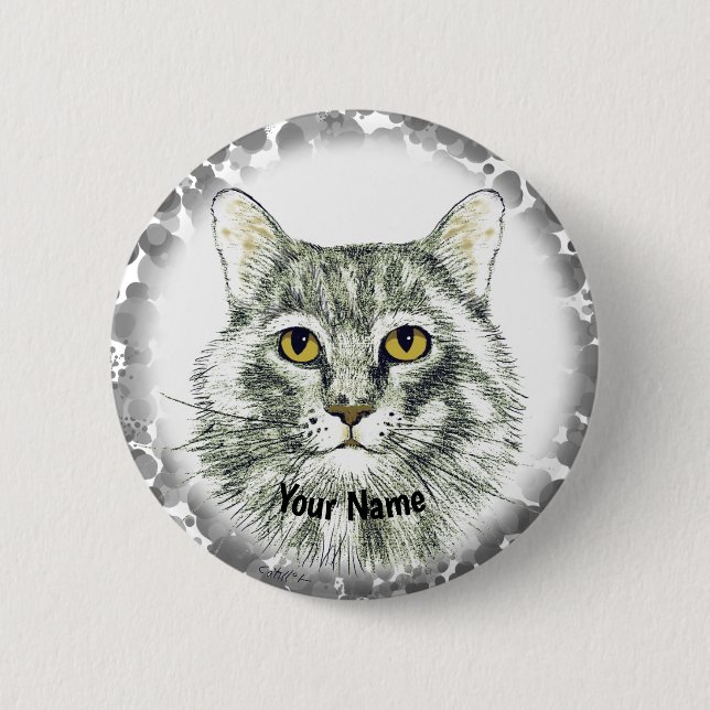 cat  face pin (Front)