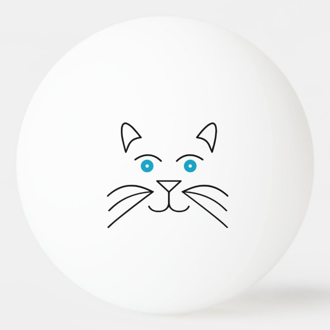 Cat face ping pong ball (Front)