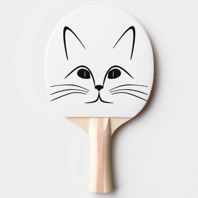 CAT FACE PING PONG PADDLE (Front)