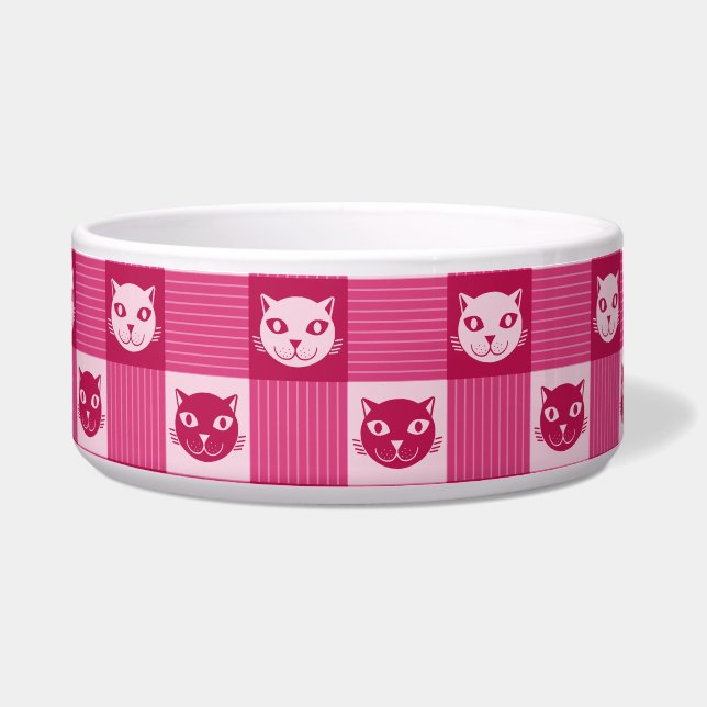 Cat Face Pink Gingham Pattern Cute (Front)