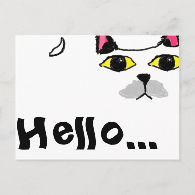 Cat Face postcard (Front)