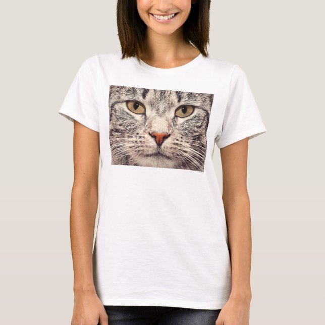 Cat Face Tee for women (Front)