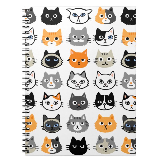 Cat Faces | Cute, Funny and Annoyed Cats Notebook (Front)