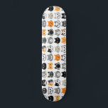 Cat Faces | Cute, Funny and Annoyed Cats Skateboard<br><div class="desc">Fun cat drawings including long haired and shorthaired domesticated kitties. Siamese,  black cats,  moustache cat,  calico,  striped grey and white and tabby cats. A cool patterned skateboard that makes a purrfect gift for skaters.</div>