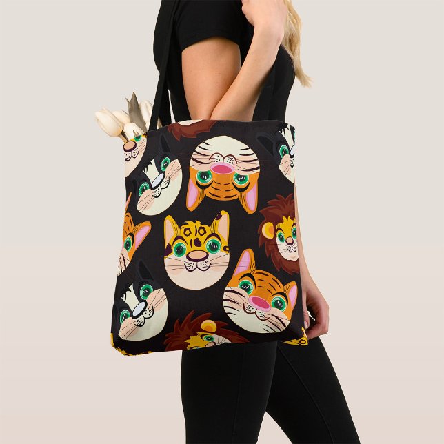 Cat Faces Tote Bag (Creator Uploaded)