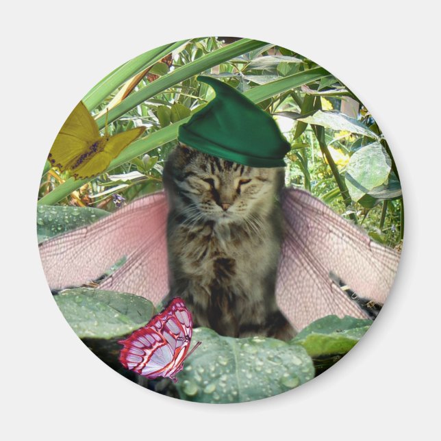 Cat Fairy Elf Magnet (Front)