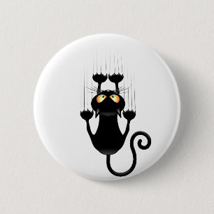 Cat Falling down fun cartoon character 6 Cm Round Badge