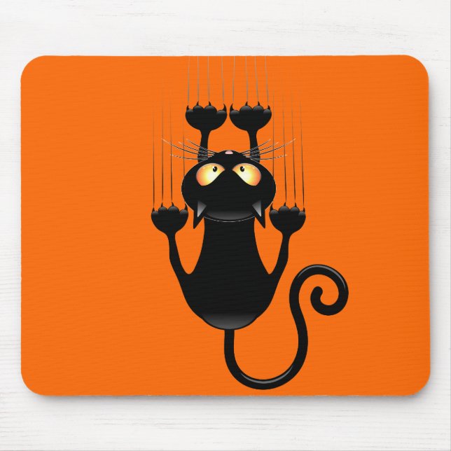 Cat Falling down fun cartoon character Mouse Mat (Front)