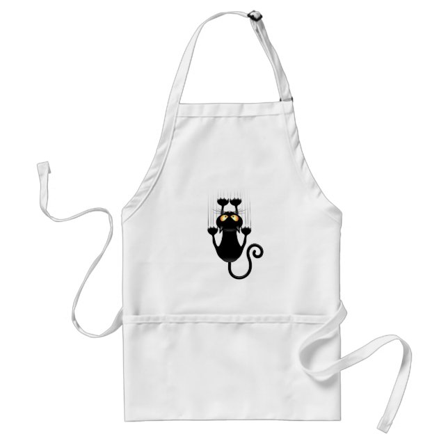 Cat Falling down fun cartoon character Standard Apron (Front)