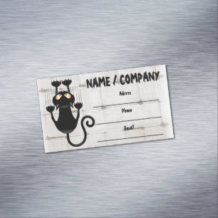 Cat Falling down fun cartoon character Tapestry Magnetic Business Card