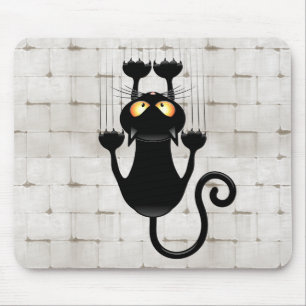 Cat Falling down fun cartoon character Tapestry Mouse Mat