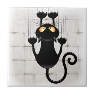 Cat Falling down fun cartoon character Tile