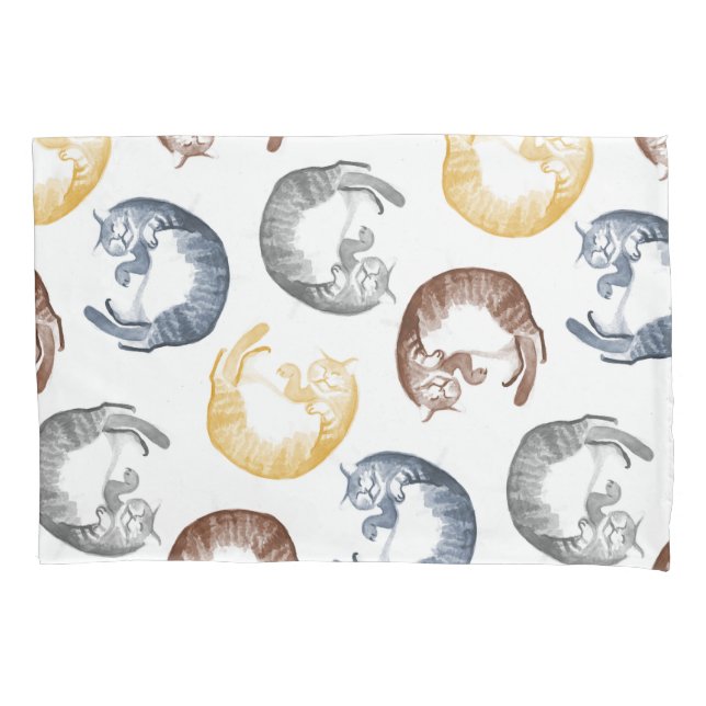 Cat falling / sleeping pillowcase (Front)