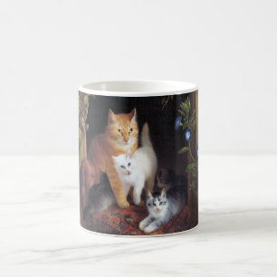 Cat Family and Ivy Leaf by Henriette Ronner-Knip Coffee Mug
