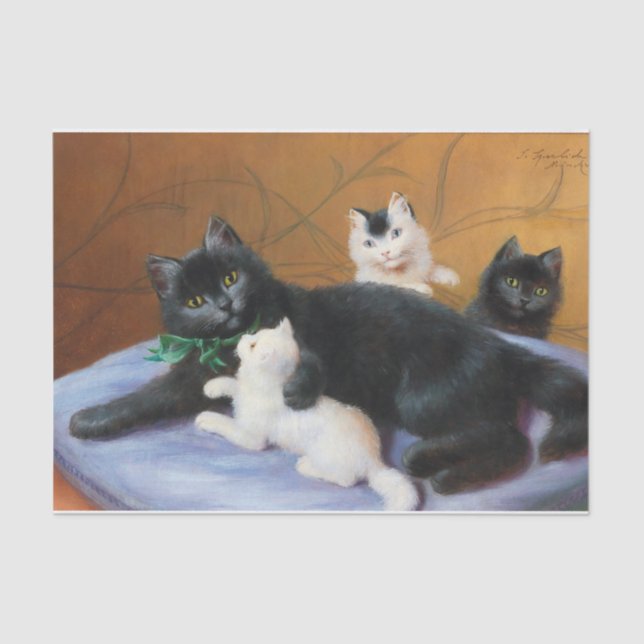 Cat Family by Sophie Sperlich Tissue Paper (Front)
