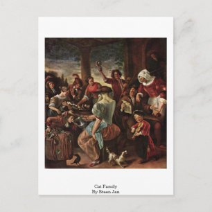 Cat Family By Steen Jan Postcard