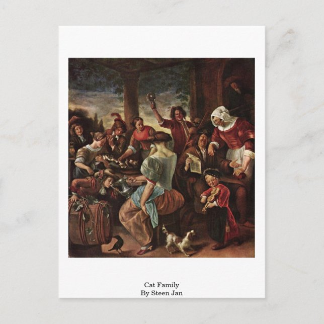 Cat Family By Steen Jan Postcard (Front)