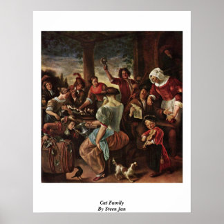 Cat Family By Steen Jan Poster