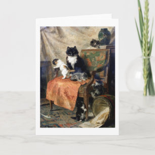 Cat Family, Henriëtte Ronner-Knip Card
