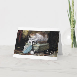 Cat Family, Henriette Ronner-Knip Card