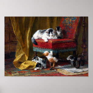 Cat Family, Henriette Ronner-Knip Poster