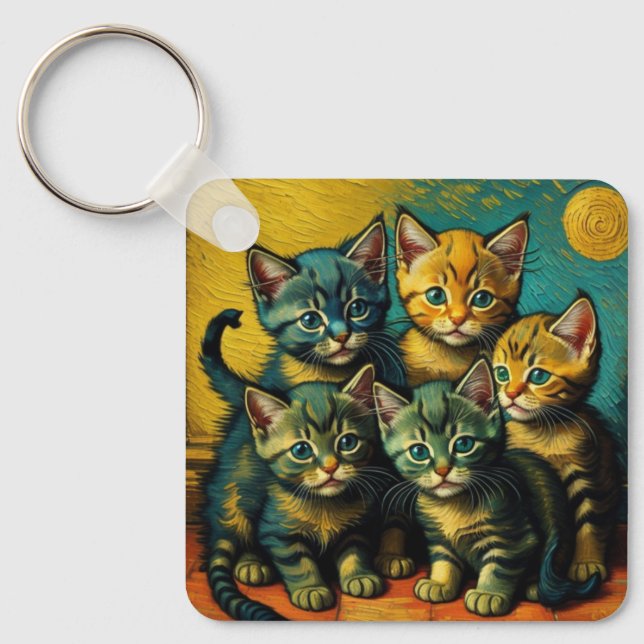 Cat family keychain (Front)