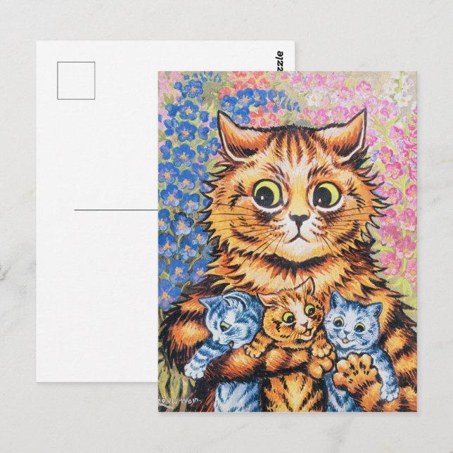 Cat Family | Louis Wain | Postcard (Front/Back)